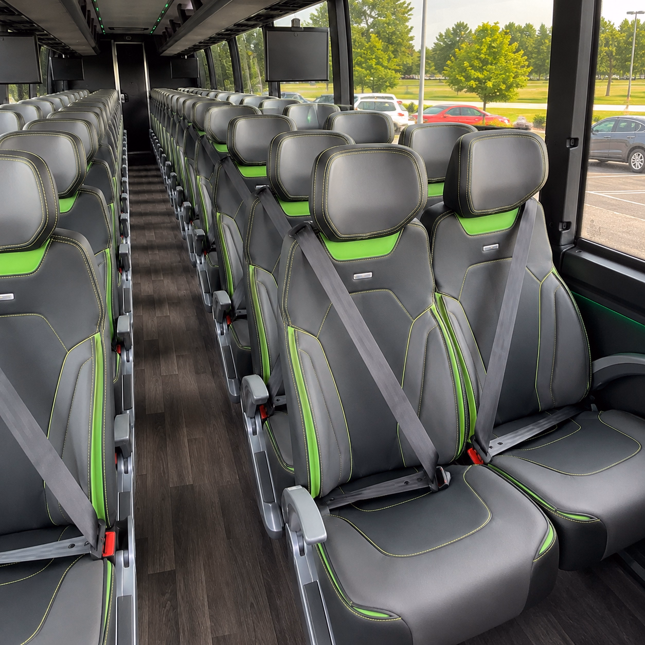 riverside charter bus rental interior
